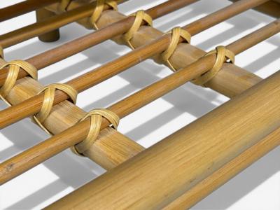 Kenneth Bergenblad Nightstands Bamboo Rattan Brass Sweden 1970s