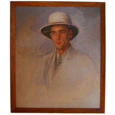 Kenneth Newell Avery Portrait of a Gentleman in a Pith Helmet