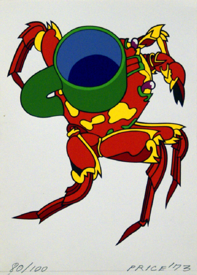 Kenneth Price Crabcup Miniature From Eighteen Small Prints 1973