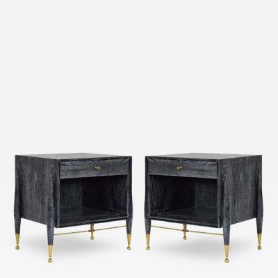 Kent Coffey Kent Coffey Cerused Walnut End Tables