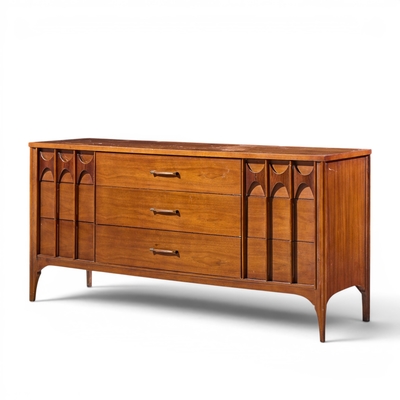 Kent Coffey Kent Coffey Perspecta Mid Century Walnut and Rosewood 9 Drawer Dresser