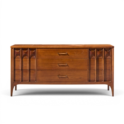 Kent Coffey Kent Coffey Perspecta Mid Century Walnut and Rosewood 9 Drawer Dresser