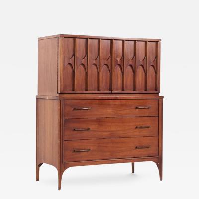 Kent Coffey Kent Coffey Perspecta Mid Century Walnut and Rosewood Gentlemans Chest