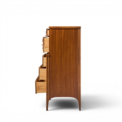 Kent Coffey Kent Coffey Perspecta Mid Century Walnut and Rosewood Highboy Dresser