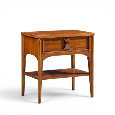 Kent Coffey Kent Coffey Perspecta Mid Century Walnut and Rosewood Nightstand
