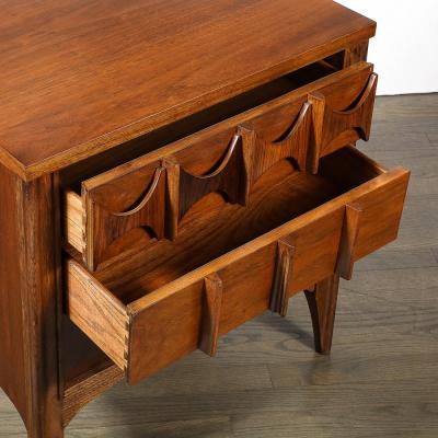 Kent Coffey Pair of Mid Century Perspecta Nightstands W Sculptural Front by Kent Coffey