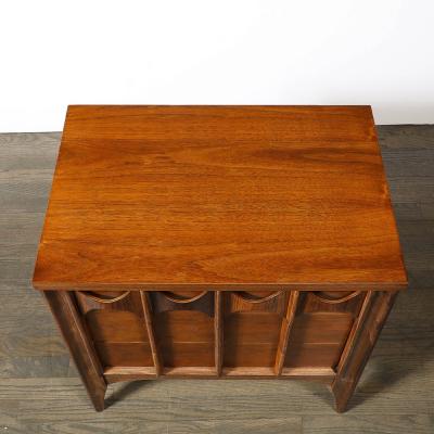 Kent Coffey Pair of Mid Century Perspecta Nightstands W Sculptural Front by Kent Coffey