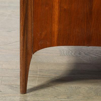 Kent Coffey Pair of Mid Century Perspecta Nightstands W Sculptural Front by Kent Coffey