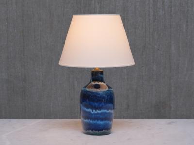 Kent Eriksson Kent Eriksson Table Lamp in Gradient Blue Glaze Designhuset Sweden 1970s