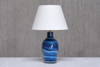 Kent Eriksson Kent Eriksson Table Lamp in Gradient Blue Glaze Designhuset Sweden 1970s