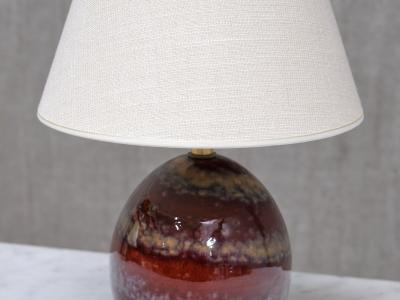 Kent Eriksson Pair of Kent Eriksson Glazed Ceramic Oval Table Lamps Designhuset Sweden 1970s