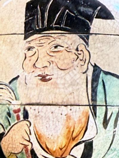 Kenzan Ogata Rare Japanese Ceramic Glazed Inro with Ojime Ogata Kenzan Edo Period