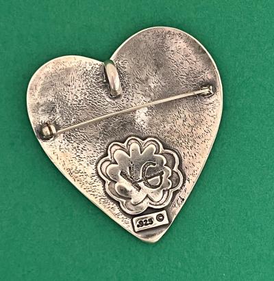 Kerry E Green Heart pin pendant