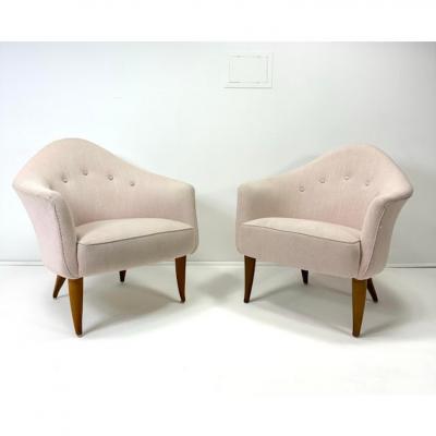 Kerstin H rlin Holmquist 1950s Pair of Kerstin Horlin Holmquist Little Adam Chairs