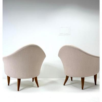 Kerstin H rlin Holmquist 1950s Pair of Kerstin Horlin Holmquist Little Adam Chairs