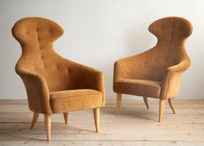 Kerstin H rlin Holmquist 20th century Easy Chairs by Kerstin H rlin Holmqvist