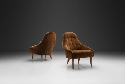 Kerstin H rlin Holmquist Pair of Little Eva Chairs by Kerstin H rlin Holmquist Sweden 1950s