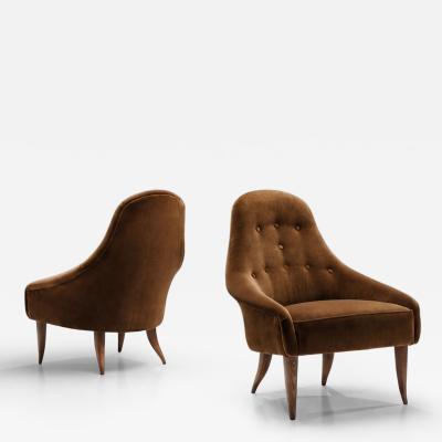 Kerstin H rlin Holmquist Pair of Little Eva Chairs by Kerstin H rlin Holmquist Sweden 1950s