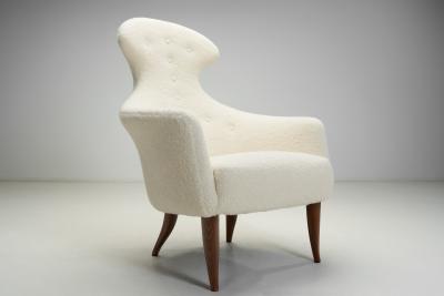 Kerstin H rlin Holmquist Stora Eva Armchairs by H rlin Holmquist for Nordiska Kompaniet Sweden 1950s