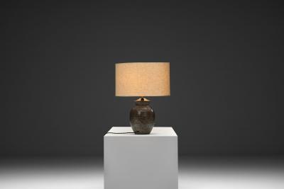 Kerttu Suvanto Vaajakallio Stoneware Table Lamp by Kerttu Suvanto Vaajakallio Finland ca 1930s