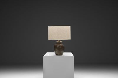 Kerttu Suvanto Vaajakallio Stoneware Table Lamp by Kerttu Suvanto Vaajakallio Finland ca 1930s