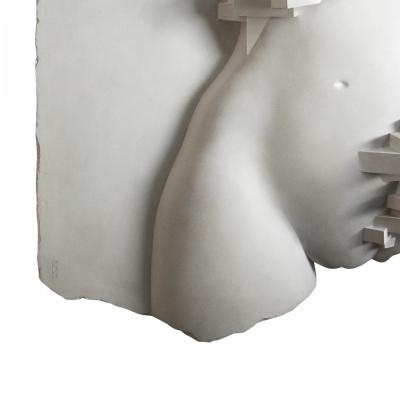 Kevin Kelly White Resin Nude Torso Sculpture