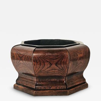 Keyaki Wood Japanese Hibachi Edo Period circa 1820