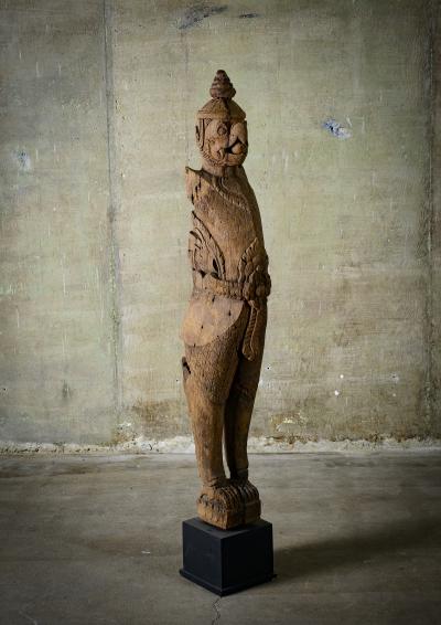 Khmer Carved Wood Garuda