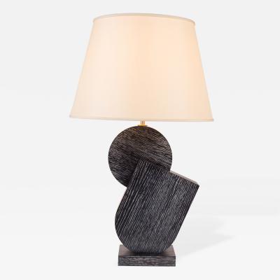 Kimille Taylor Ebonized Oak Pierre Lamp by Kimille Taylor