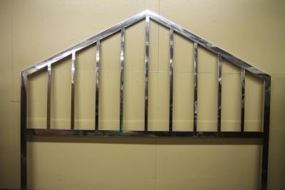 King Size Chrome Headboard Attributed to Milo Baughman