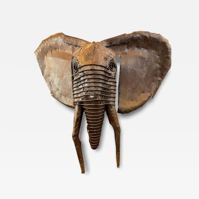Kioko Mwitiki Metal Elephant Head Sculpture by by Renown Kenyan Artist Kioko Mwitiki