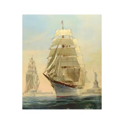 Kipp Soldwedel Operation Sail New York Harbour Oil Painting