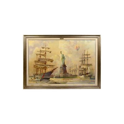 Kipp Soldwedel Operation Statue of Liberty Oil Painting