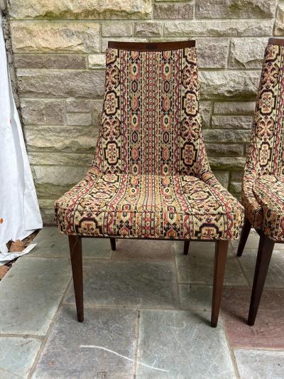 Kipp Stewart Handsome Pair Kipp Stewart for Calvin Walnut Dining Chairs Mid Century Modern