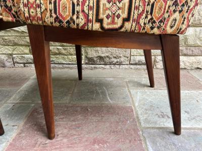 Kipp Stewart Handsome Pair Kipp Stewart for Calvin Walnut Dining Chairs Mid Century Modern