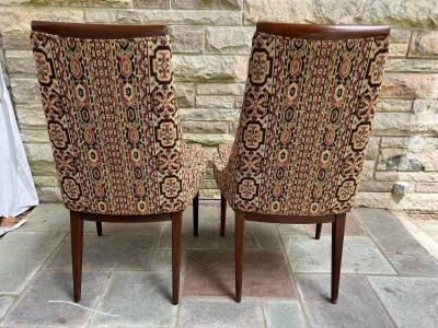 Kipp Stewart Handsome Pair Kipp Stewart for Calvin Walnut Dining Chairs Mid Century Modern