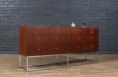 Kipp Stewart Kipp Stewart Rosewood Chrome Dresser for Directional