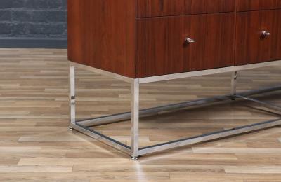 Kipp Stewart Kipp Stewart Rosewood Chrome Dresser for Directional