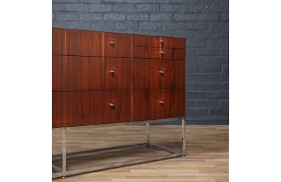 Kipp Stewart Kipp Stewart Rosewood Chrome Dresser for Directional