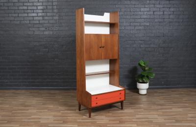 Kipp Stewart Kipp Stewart Two Tone Lacquered Walnut Bookshelf for Glenn of CA