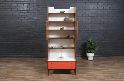 Kipp Stewart Kipp Stewart Two Tone Lacquered Walnut Bookshelf for Glenn of CA