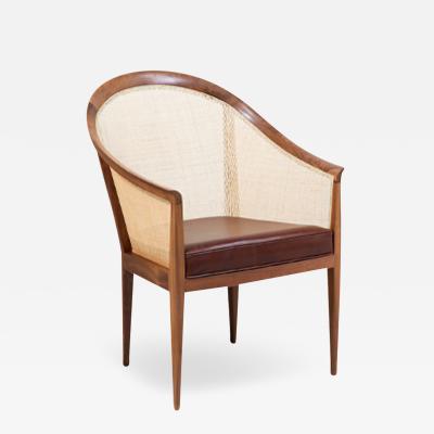 Kipp Stewart Kipp Stewart Walnut Cane Lounge Chair for Directional