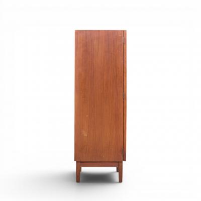 Kipp Stewart Kipp Stewart for Calvin Mid Century Walnut and Cane Front Cabinet Armoire