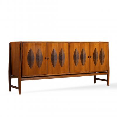 Kipp Stewart Kipp Stewart for Calvin Mid Century Walnut and Rosewood Sideboard Credenza