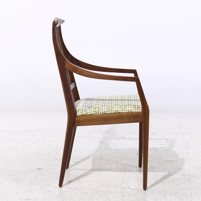 Kipp Stewart Kipp Stewart for Directional Mid Century Walnut Dining Chairs Set of 6