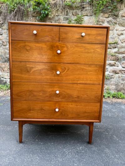 Kipp Stewart SUPERB MID CENTURY HIGH CHEST BY KIPP STEWART FOR DREXEL