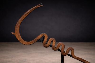 Kirdi Forged Iron Currency Sculptural Tribal Blade West Central Cameroon