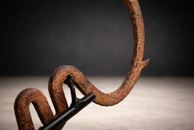 Kirdi Forged Iron Currency Sculptural Tribal Blade West Central Cameroon