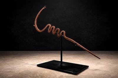 Kirdi Forged Iron Currency Sculptural Tribal Blade West Central Cameroon