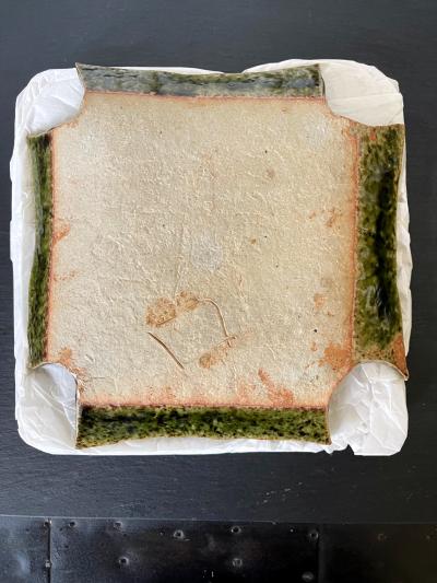 Kitaoji Rosanjin Japanese Oribe Glazed Stoneware Dish by Kitaoji Rosanjin
